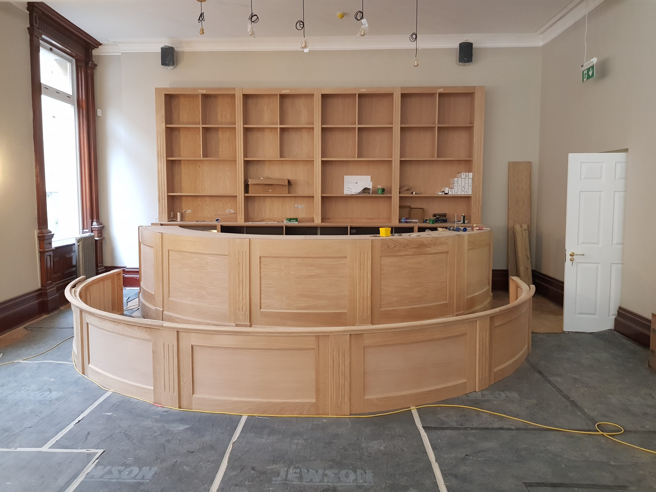 Bespoke Reception Desk Bespoke commercial reception counter manufactured by Markson Joinery
